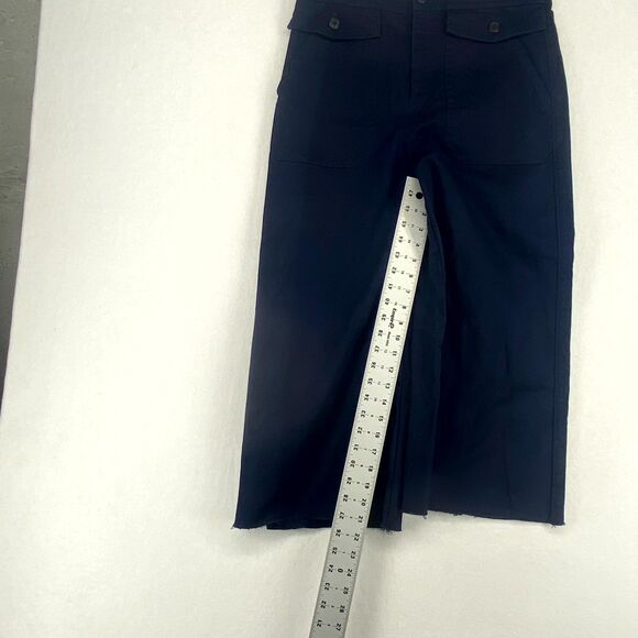J. Crew Navy‎ Distressed Flare Bottom Pants Womens Size 10P - Picture 9 of 10